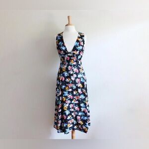 Vintage 90's Styleworks Floral Button Front Maxi‎ Dress Women's 10 Cottagecore